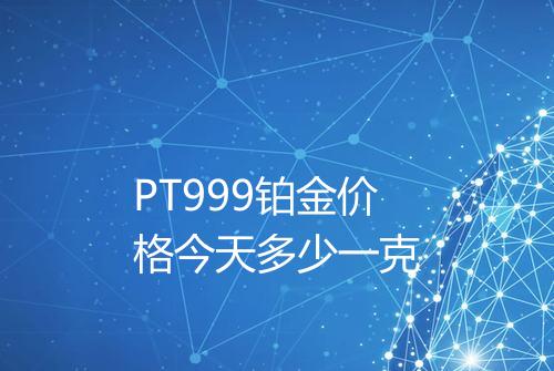 PT999铂金价格今天多少一克