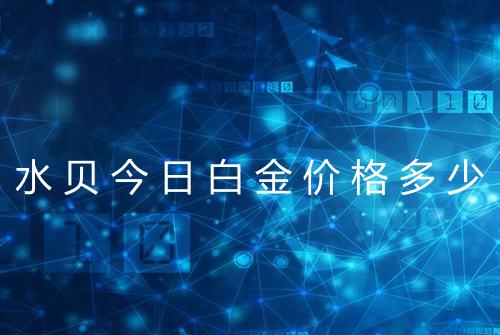 水贝今日白金价格多少