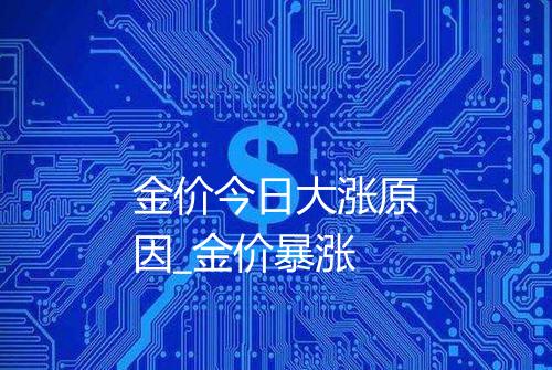 金价今日大涨原因_金价暴涨