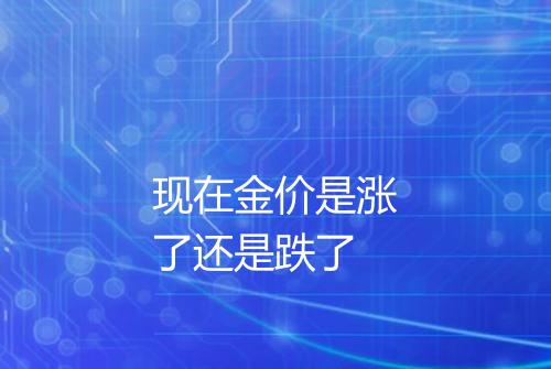 现在金价是涨了还是跌了