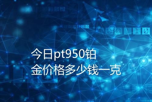 今日pt950铂金价格多少钱一克