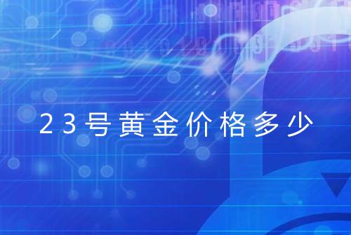 23号黄金价格多少
