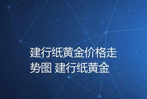 建行纸黄金价格走势图 建行纸黄金