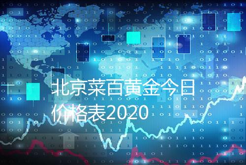 北京菜百黄金今日价格表2020